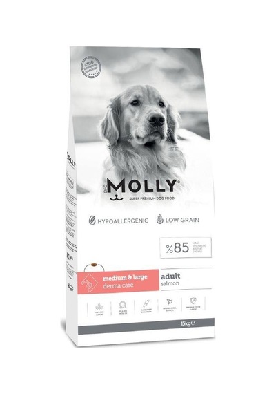 Molly Düşük Tahıllı Hypoallergenic Somonlu Orta Ve Büyük Irk Yetişkin Köpek Maması 15 Kg Molly Düşük Tahıllı Hypoallergenic Somonlu Orta Ve Büyük Irk Yetişkin Köpek Maması 15 Kg