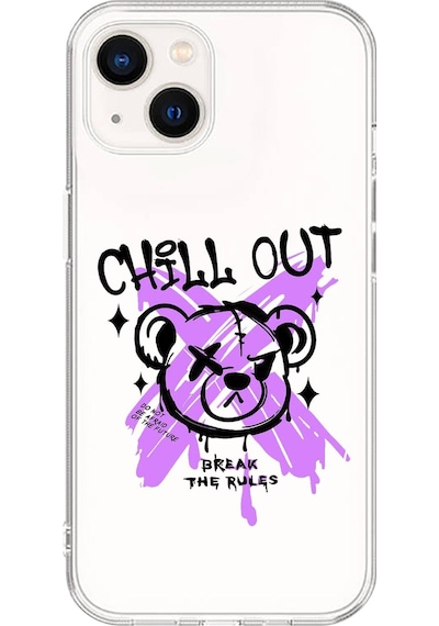 Apple Uyumlu iPhone 13 Şeffaf Kılıf Graffiti 7 Tasarımlı