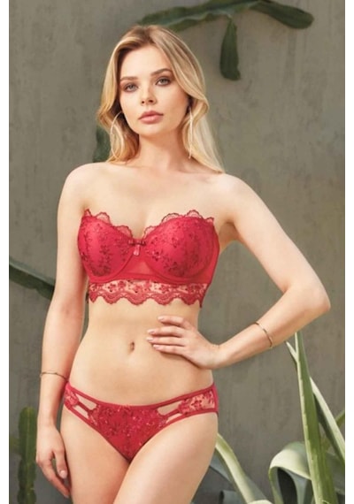 Lenaca Sütyen Takım 4584 Bordo