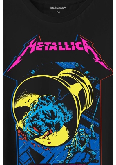Metallica For Whom The Bell Tolls New Yeni Rock Metal Müzik Baskılı Tişört Unisex T-shirt 001