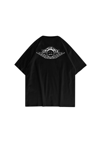 Startmore Unisex Cactus Jack Air Siyah Tshirt Siyah