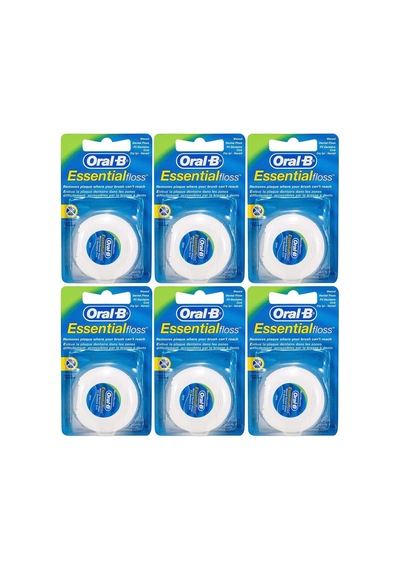 Essential Floss Naneli Ve Mumlu Diş İpi 50 M X 6 Adet