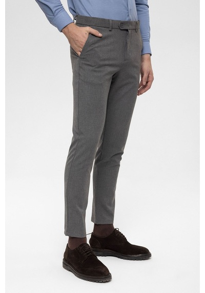 Antioch Erkek Aksesuar Detaylı Slim Fit Pantolon Gri