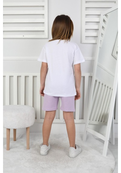 Bambi Baskı Kız Çocuk Takım-90414 Lila