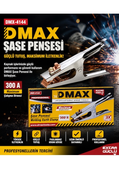 Şase Pensesi 300 Amper Maximum Çalışma Direnci Extra Güçlü Kod :dmx-4144