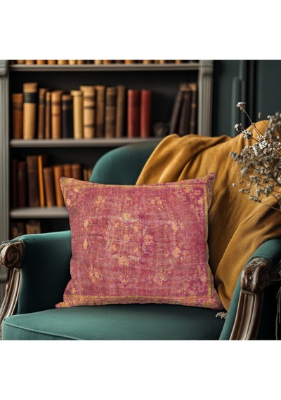 Turkıshrug Kıngdom Vintage Motif Etnik Desenli Baskı Kırlent Kılıfı 43 X 43 Çok Renkli