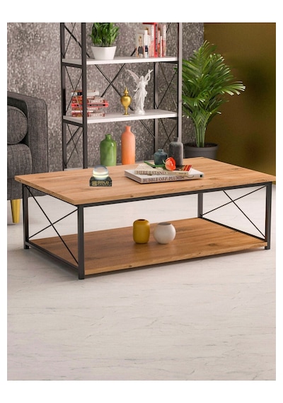 Reyo Falez Orta Sehpa Double Minimalist Ceviz