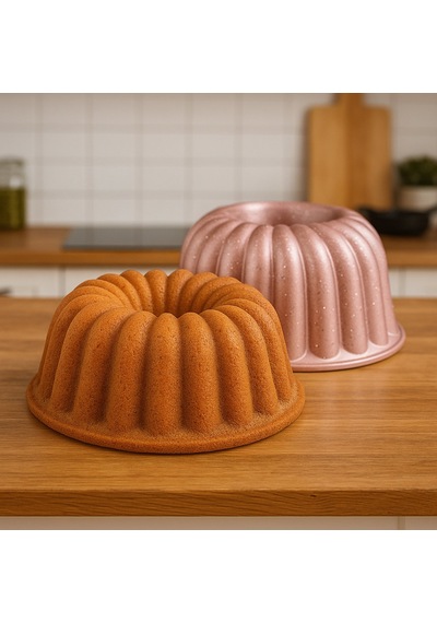 Kitchen Nirvana Kalın Dilimli Kek Kalıbı - Pembe - 24 Cm Çok Renkli