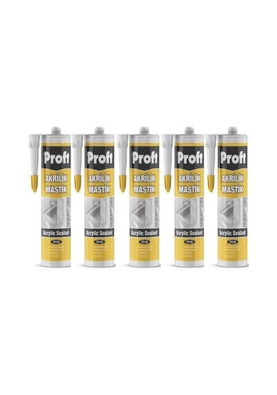 Proft Pr100 Akrilik Mastik 450 Gr Beyaz 5 Adet