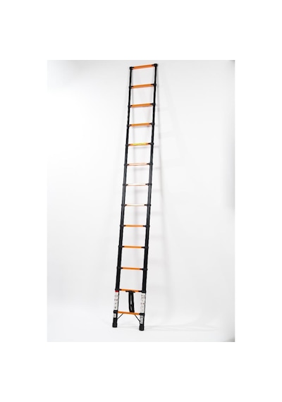 Cardilife 3.8 Metre 13 Basamaklı Teleskopik Çelik Merdiven 13 Basamaklı 380 Cm'ye Kadar Uzayan