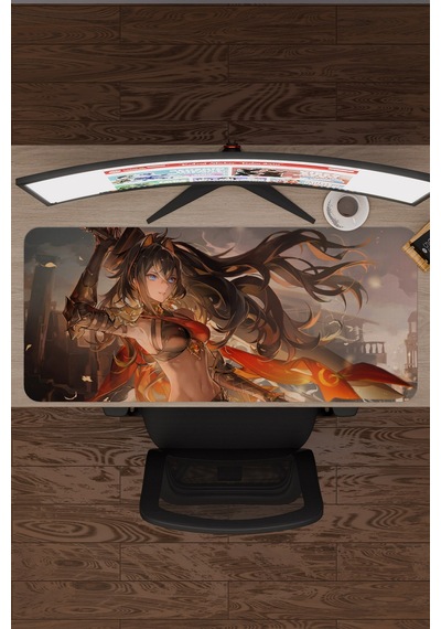 Dehya Genshin Impact Anime Gacha V5 - 90x40 Xxl Gaming Mouse Pad Fare Altlığı