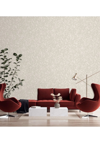 Adawall Muse Koleksiyonu- 25103-2 Krem Dokulu Modern Duvar Kağıdı 1.06x15.6m, 16.5m²