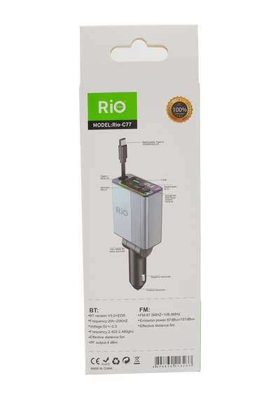 Rio Tech Rio-c77 45w Retractable Type-c Araç Şarj Cihazı