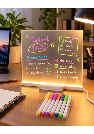 Arvale 20x20 Cm Led Işıklı Yazı Tahtası Usb Girişli, 7 Renk Kalemli, Silinebilir Masaüstü Not Panosu, Dekoratif Mesaj Ve Hatırlatma Tahtası Şeffaf Arvale 20x20 Cm Led Işıklı Yazı Tahtası Usb Girişli, 7 Renk Kalemli, Silinebilir Masaüstü Not Panosu, Dekoratif Mesaj Ve Hatırlatma Tahtası Şeffaf