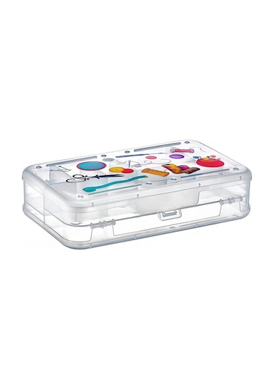Şeffaf Plastik Bölmeli Çift Taraflı Hobi Dikiş Iğne Kutusu Düzenleyici Arduino Balıkçı Malzeme Saklama Organizer Şeffaf