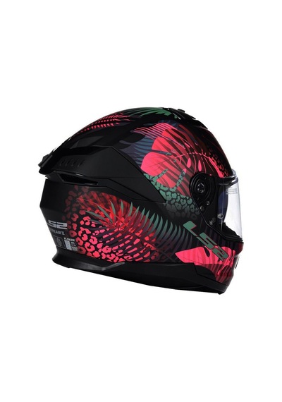 Ls2 Stream2 Jungle Kask Mat Siyah - Mavi - Pembe