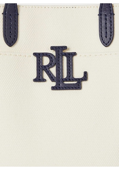 Lauren Ralph Lauren Krem - Lacivert Kadın El Çantası 431982235002 Krem - Siyah