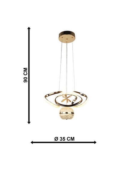Begüsa Dron 35.lik Ledli Avize Gold Kaplama