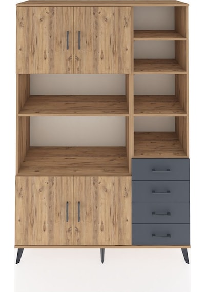 Hyperion Dolap 9 Raflı 4 Çekmeceli 4 Kapaklı 132x44x195 Çam-çam/antrasit Atlas Çam/antrasıt Hyperion Dolap 9 Raflı 4 Çekmeceli 4 Kapaklı 132x44x195 Çam-çam/antrasit Atlas Çam/antrasıt