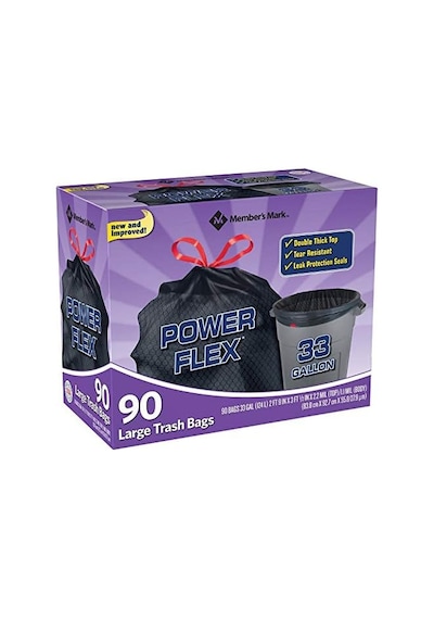 Bir Üye Markası 33 Galon Power-guard İpli Çöp Torbaları 90 Ct. - 1'li Paket