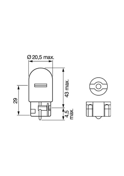BOSCH 12V 93 AMPUL DİPSİZ T20 21W TURUNCU (KUTU İÇERİĞİ GERLUX)