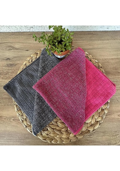 Mikrofiber Zor Kir Temizlik Bezi 5'li Paket, İnatçı Kirler Ve Lekeler İçin Çift Taraflı Ve Telli Zor Kir Bezi 40x40 Cm Belirtilmemiş