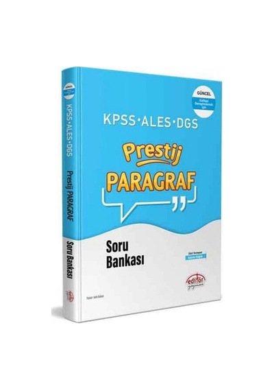 KPSS ALES DGS Prestij Paragraf Soru Bankası- Editör