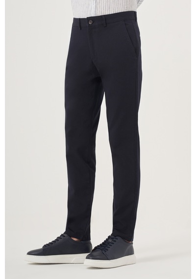 Morven Erkek Lacivert Yazlık Pamuk Yan Cep Slim Fit Chino Pantolon 25ys003011200 Lacivert