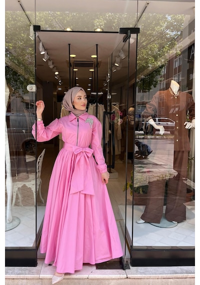 Oe25y939685 Omelya Elbise Pembe