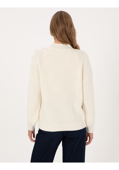 Pierre Cardin Kadın Ekru Kazak /triko 50316342-vr019 Ekru