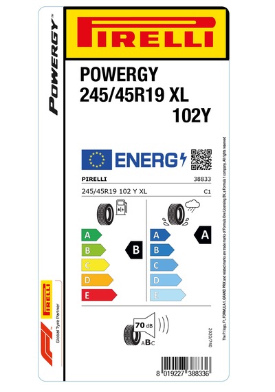 Pirelli 245/45R19 102Y XL Powergy Yaz Lastiği 2024