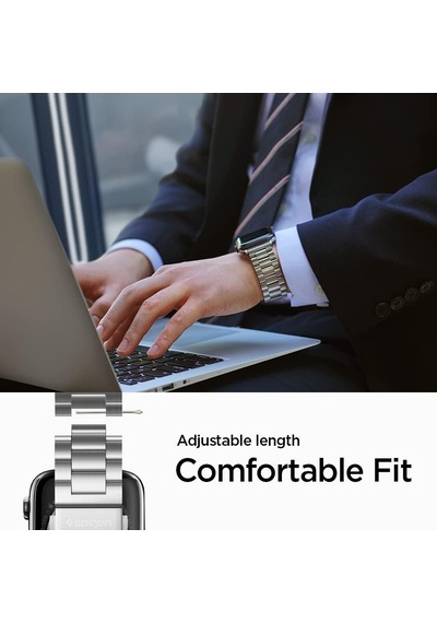 Apple Watch 44mm / 42mm Seri 1/2/3/4/5/6/se İle Uyumlu Kayış Modern Fit Silver - 062mp25404 Çok Renkli