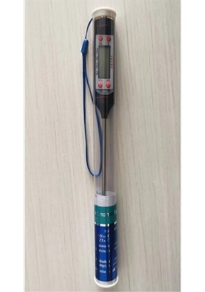 Dijital Yemek Gıda Mutfak Termometre Sıcaklık Ölçer Tp-101 Beyaz