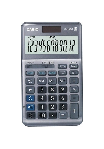 Casio Jf-120fm 12 Hane Masa Üstü Hesap Makinesi Beyaz
