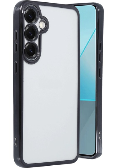 Gld-spt- Newface Samsung Uyumlu Galaxy S25 Kılıf Razer Lensli Silikon - Siyah