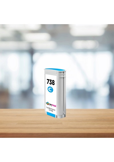 Hp Uyumlu Tonermax 738 498n5a 130 Ml Mavi Kartuş / Designjet T850 / T950