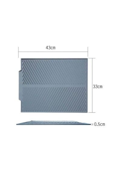 Silikon Bulaşık Kurutma Matı, Isıya Dayanıklı Lavabo Süzgeç Nihale Mutfak Tezgahı Mat 43x33cm Siliko Diğer