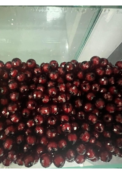 25 Gram Vişne Çürüğü/koyu Bordo Renk Boncuk, 1. Kalite