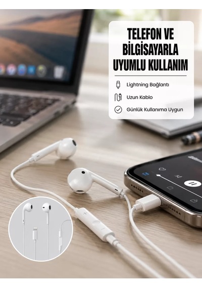 Northcity Yüksek Ses Kaliteli Mikrofonlu Kablolu Kulak İçi Kulaklık - Yeni Nesil