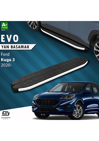 S-dizayn Ford Kuga 3 Evo Aluminyum Yan Basamak 183 Cm 2020 Üzeri