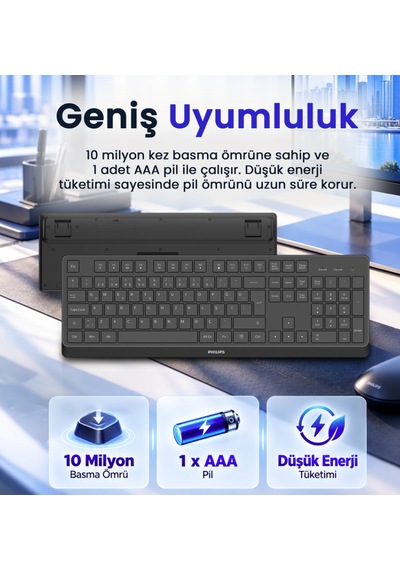 Philips SPK6368 Kablosuz Türkçe Q Klavye