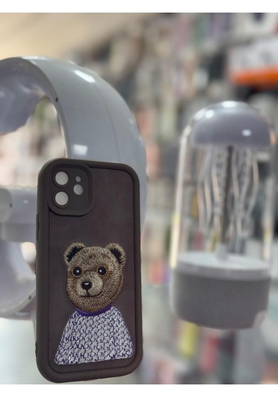 Apple Uyumlu iPhone 12 Uyumlu Nakış İşlemeli 3d Kılıf -