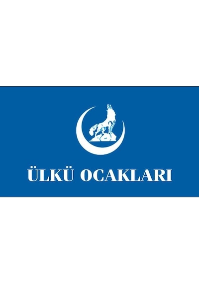 Masa Üstü Ülkü Ocakları Bayrağı 15X23Cm Masa Bayrağı