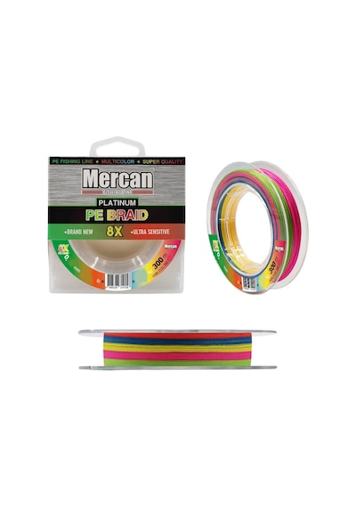Mercan Platinum Pe 8X Örgü İp 300 M Multı Color Misina