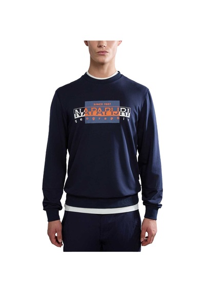 Napapijri B-smallwood C Erkek Mavi Sweatshirt 22409 Lacivert