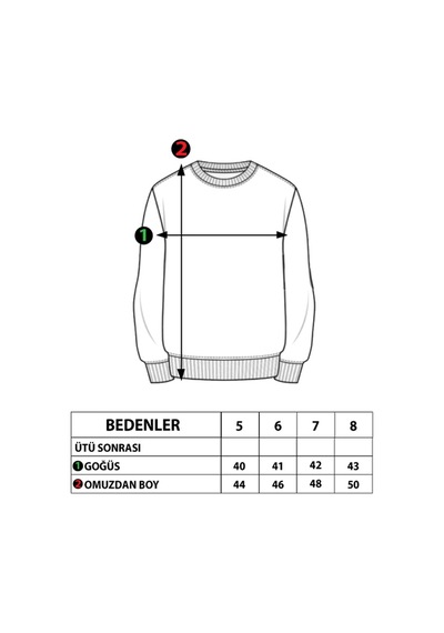 Toontoy Kız Çocuk Sırtı Baskılı Sweatshirt Siyah
