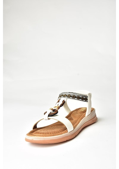 Fox Shoes U258616809 Beyaz Kadın Sandalet Beyaz-suni Deri Beyaz
