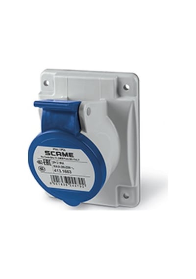 Scame IP44 Mak. Prizi (Eğik) 3 x 16 A (2P+E) Monofaze