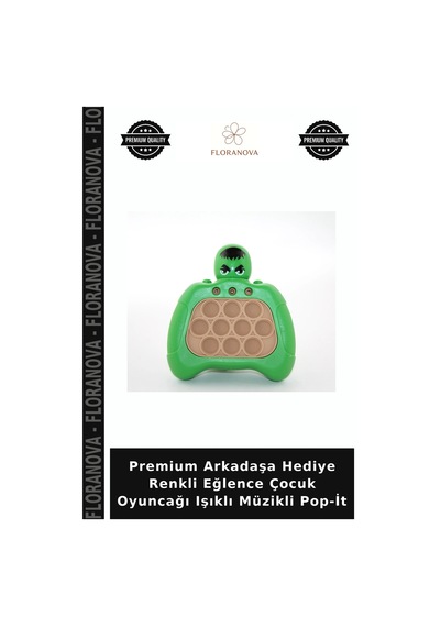 Premium Arkadaşa Hediye Renkli Eğlence Çocuk Oyuncağı Işıklı Müzikli Pop-it