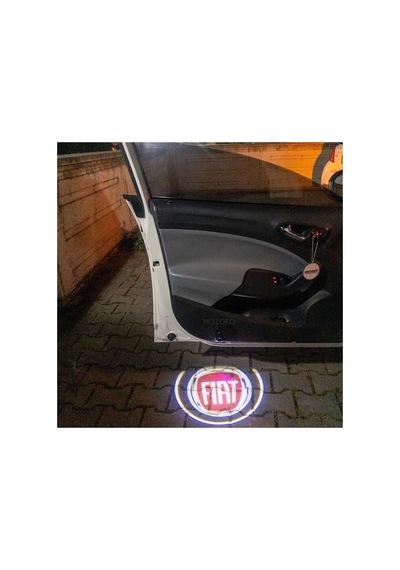 Fiat Kapı Altı Led Logo Işığı 2 Adet Sensörlü Pilli Yapıştırmalı Karşılama Projektörü